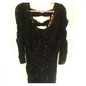 Torrid black lace 3/4 sleeve dress